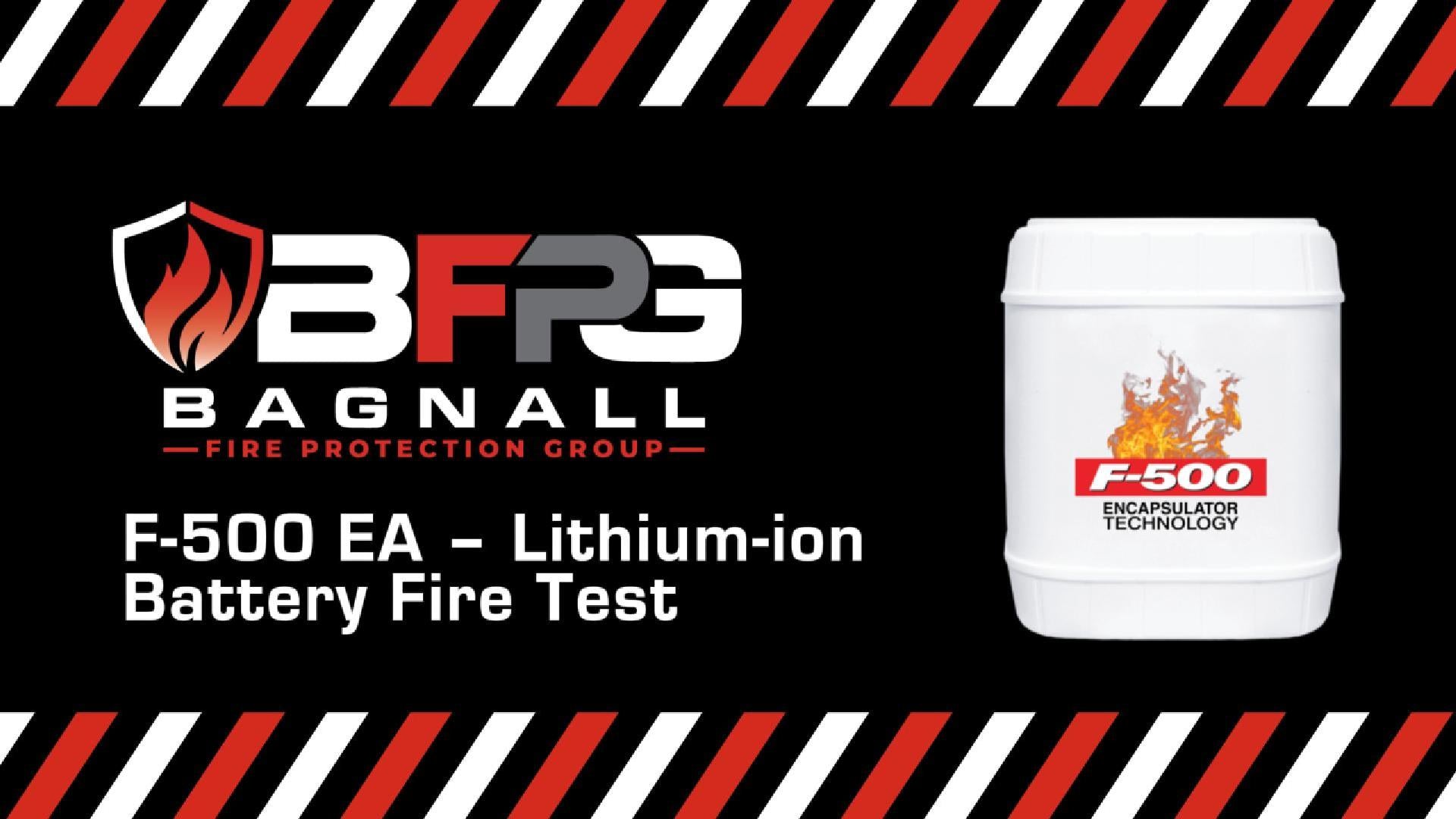 F-500 EA – Lithium-ion Battery Fire Test - hero background