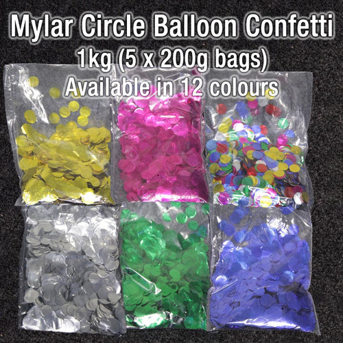 Mylar Circle Balloon 1kg (5 x 200g bags)